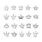 Hand drawn Crown vector collection. Doodle crowns vector illustration set. Royal head  King crown  Queen crown with various design