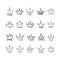 Hand drawn Crown vector collection. Doodle crowns vector illustration set. Royal head  King crown  Queen crown with various design