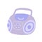 Hand-drawn cute isolated clipart illustration of y2k old boombox