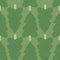 Hand drawn cute pine tree seamless pattern isolated on green background. Fir forest wallpaper