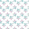 Hand drawn cute pink blue starfishes on white background vacation vector seamless pattern