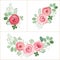 Hand Drawn cute Roses and Leaf composition for your design.