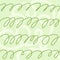 Hand drawn cute squiggle grid. doodle green, pale, grey wavy pattern with scribbles. Doodle square background with