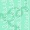 Hand drawn cute squiggle grid. doodle green, pale, white wavy pattern with scribbles. Doodle square background with