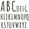 Hand drawn decorative english alphabet letters
