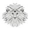 Hand drawn decorative lion