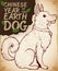 Hand Drawn Design for Chinese New Year of Earth Dog, Vector Illustration
