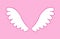 Hand drawn doodle angel or bird wing Vector illustration