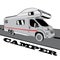 Hand drawn Doodle cars Recreational Vehicles Camper Vans Caravan