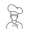 Hand drawn doodle chef vector icon illustration