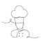 Hand drawn doodle chef vector icon illustration