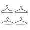 Hand drawn doodle Clothes hanger. Hanger icon vector isolated on white background