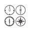 Hand drawn doodle compass icon illustration vector isolated