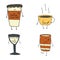 Hand drawn doodle cute drinks collection
