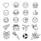 Hand drawn doodle emoji