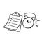 Hand drawn doodle Fast service and project management related icon isolated