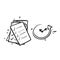 Hand drawn doodle Fast service and project management related icon isolated