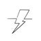 Hand drawn doodle lightning thunder strike illustration with single line