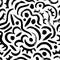 Hand drawn doodle lines vector seamless pattern.