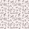 Hand-drawn doodle seamless pattern of eternal love wedding summer theme