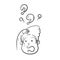 Hand drawn doodle shocked confused character with question mark illustration vector