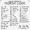 Hand-drawn doodle sketch. International Morse code