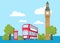 Hand drawn doodle United Kingdom. Set vector illustration UK icons. Welcome to London elements. Britannia symbols