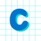 Hand drawn doodle uppercase letter C. Capital letters modern design. Handwritten English single abc letter symbol. Handdrawn font