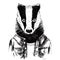 Hand drawn dressed up badger in hipster style