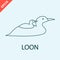 Hand drawn duck loon bird icon design vector illustration