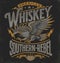 Hand drawn Eagle Whiskey label inspired T-shirt graphic