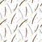 Hand drawn Easter decoration seamless pattern - Pomlazka - Czech traditional Easter wicker willow whip decorated with and without