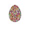 Hand drawn easter egg design with colorul doodle pattern like mo