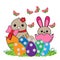 Hand drawn Easter vector