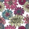 Hand drawn elegance floral seamless pattern