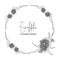 Hand drawn Eucalyptus Flowering Round Wreath