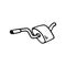 Hand drawn exhaust pipe doodle icon. Hand drawn black sketch. Si