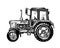 Hand-drawn farm truck tractor. Transport sketch vector illustration