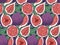 Hand drawn figs fruit seamless pattern.