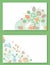 Hand drawn flat easter horizontal banner template collection