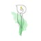 Hand-drawn flower, calla lily. Simple botanical sketch, line, floral drawing, minimalism. Doodle style with imitation watercolor`