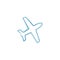 Hand drawn Flying airplane vector icon isolated on background. Hand drawn Flying airplane icon. Flying airplane sketch icon for