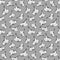 Hand-drawn garlic pattern on a gray background. Design for textiles, printing, paper, cooking blogs and books