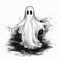 Hand-Drawn Ghostly Creations Halloween Magic