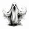 Hand-Drawn Ghostly Figures Halloween Elegance