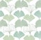 Hand Drawn Ginko Biloba Leaves Vector Pattern.White Background.