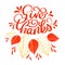 Hand drawn Give thanks typography text. Celebration quote for greeting card, postcard, event icon logo or badge. Vector