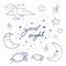 Hand Drawn Good Night Design Elements