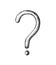 Hand drawn grey question mark illustration