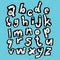 Hand Drawn Grunge Trendy Alphabet